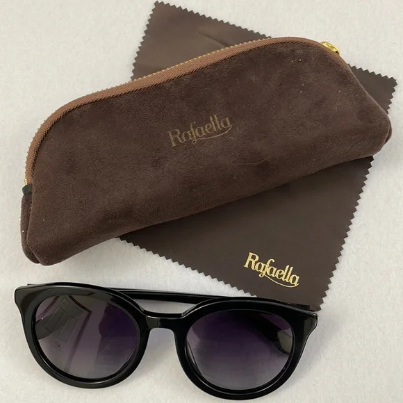 NEW Rafaella Polarized Sunglasses NEW RAFAELLA Sunglasses RS02 Black / Silver Lens Polarized  main image 4